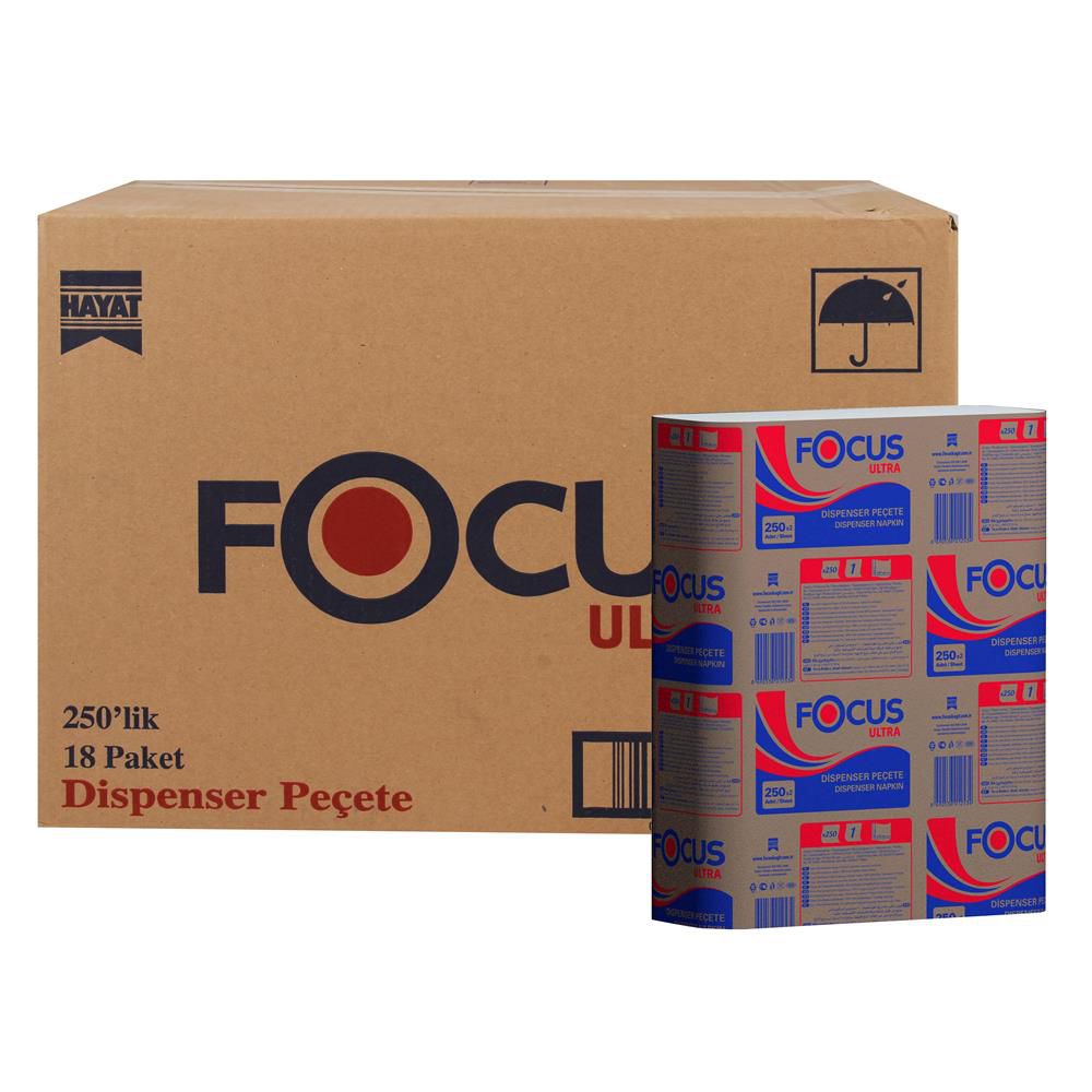 Focus Ultra Dispenser Peçete 250'li (18 Adet)